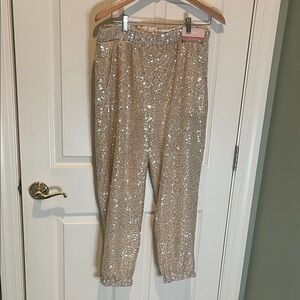 Serra Gold Sequin Joggers